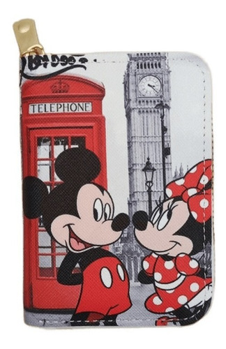 Cartera Tarjetero Bolso De Mano Disney Mickey Minnie