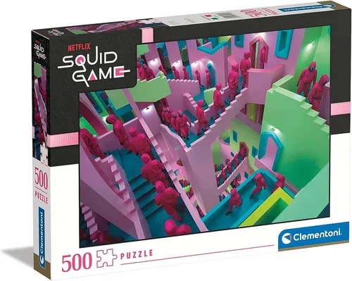 Rompecabezas Squid Game March 500 Pz Juego Del Calamar Clementoni Italia Netflix