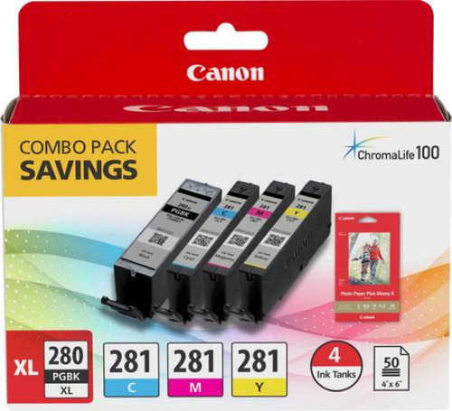 Set De 4 Cartuchos De Tinta Canon Pgi-280 Xl/cli-281