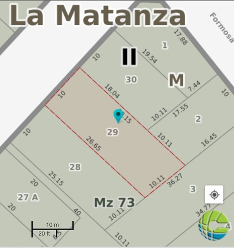 Lote De 10 X 27 - Lomas Del Mirador - Zona Plaza Del Cañon