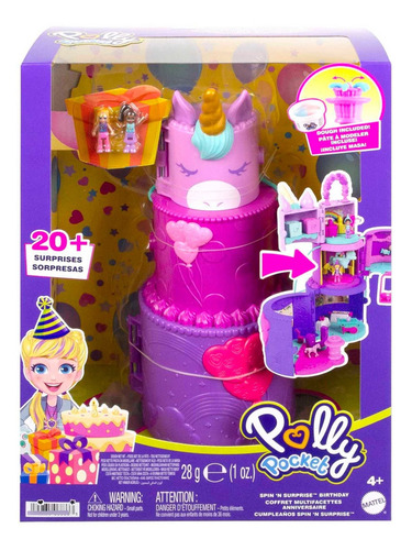 Polly Pocket Set Mundos De Sorpresa Pastel De Cumpleaños