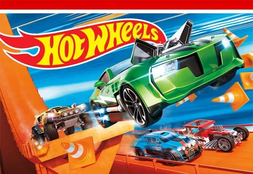 Tapete Ilustrativo Pista Carrinho Hot cars Wheels carrinhos carros carro