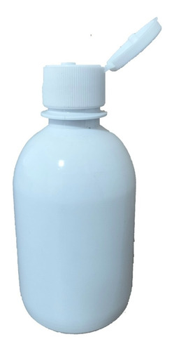 Envase, Botella Pet Blanca 250ml Con Tapa Flip Top X 100