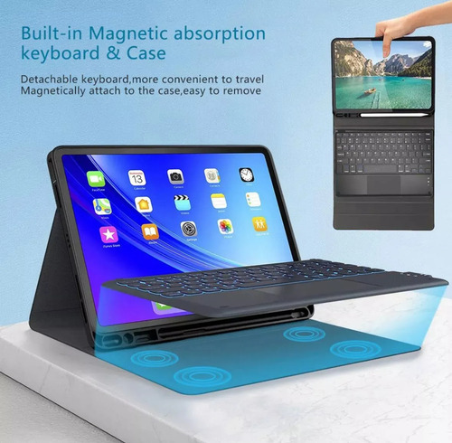Funda Para Samsung Galaxy Tab S9 Fe 10.9 + Teclado Español Ñ