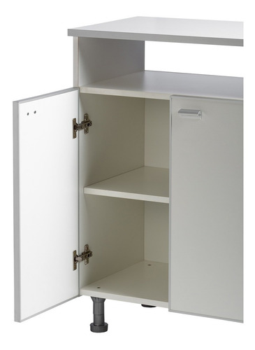 Imagen 3 de 8 de Mueble Mesa Auxiliar De Cocina Rack Puerta Microondas Oferta