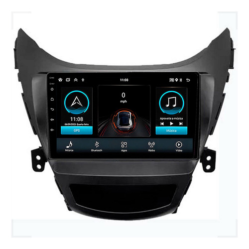 Central Multimidia Elantra 12/16 9p Android Auto 2gb Carplay
