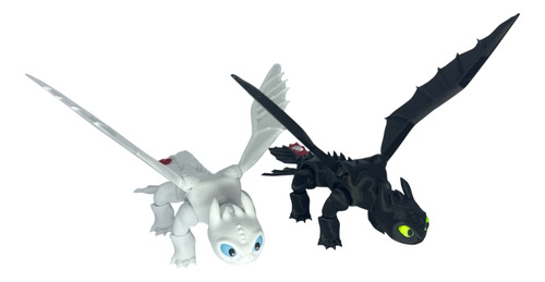 Dragão Articulado Banguela E Fúria Da Luz 3d - 21 Cm