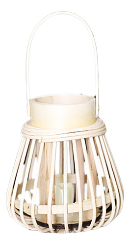 Farol De Bambú, Lámpara De Mesa Para Exteriores, Luz De Vela