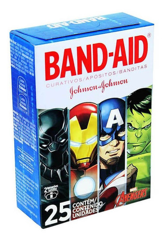 Band Aid Curativo Infantil Liga Da Justiça C/25