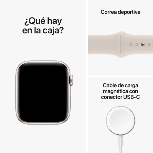 Imagen 9 de 10 de Apple Watch Se (2da Gen) (gps) Aluminio Plata De 44 Mm Color de la correa Correa Deportiva Blanca Color del bisel Plateado