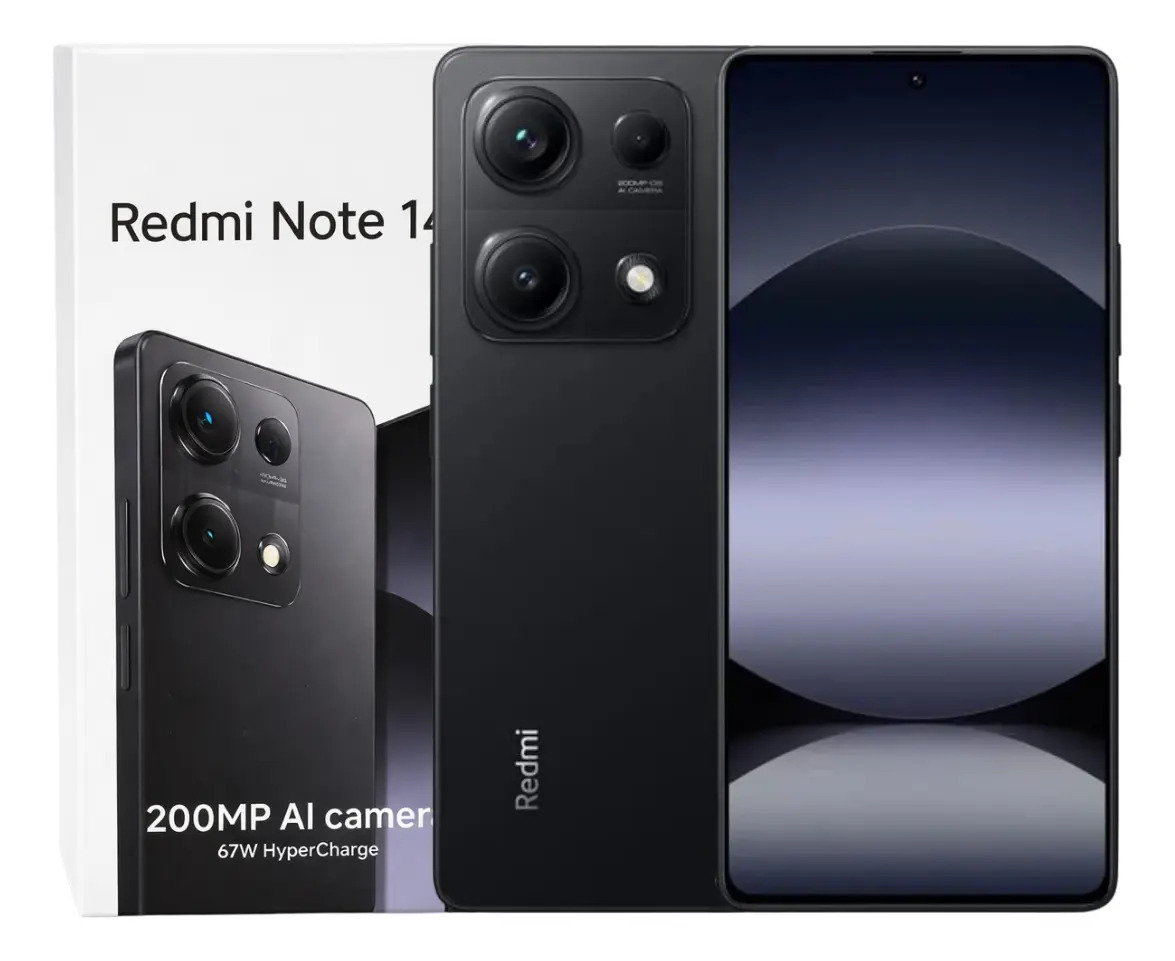 Xiaomi Redmi Note 14s 4G Preto 256gb 8gb Ram global 200mpx NFC Carregamento 67w