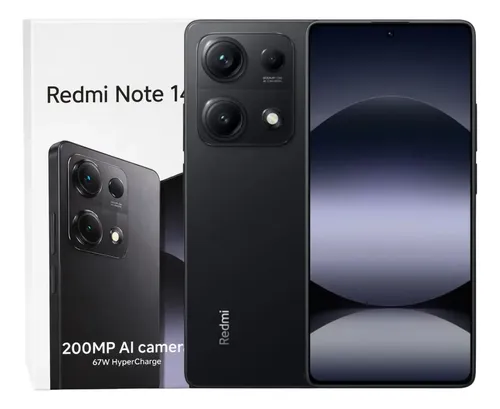 Xiaomi Redmi Note 14s 4G Preto 256gb 8gb Ram global 200mpx NFC Ca...