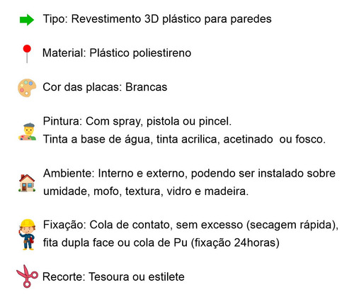 Imagem 3 de 10 de 11 Placas Decorativas Ilove3d Revestimento Decorativo