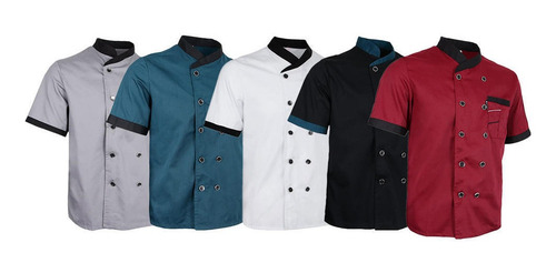 Imagen 8 de 12 de 2 Piezas De Uniforme De Chef De La Industria, Abrigo De