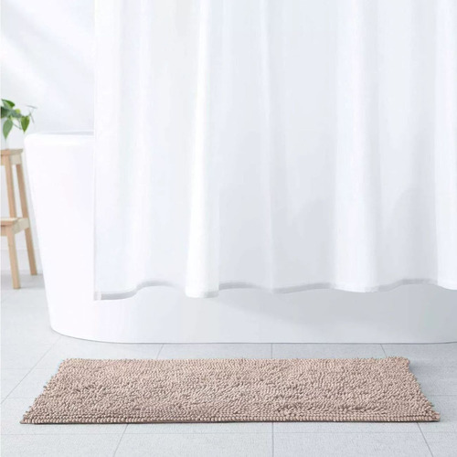 Tapete Para Banheiro Antiderrapante Absorvente 60x40cm Azul Lisa