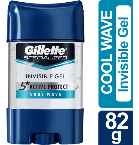 Desodorante Gillette Gel Cool Wave Invisible X3 Unid