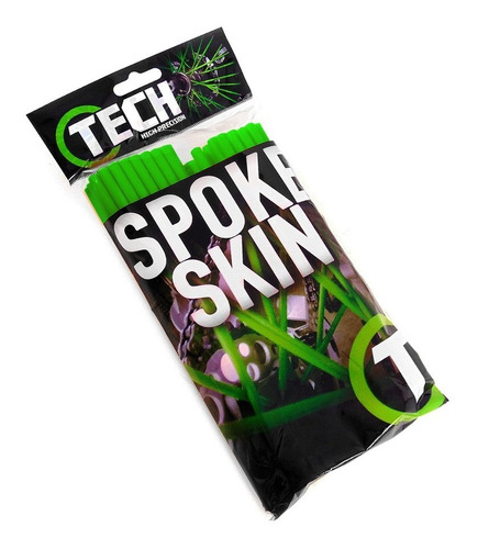 Pack Cubre Rayos Moto Tech Spoke Skins Verde - Um