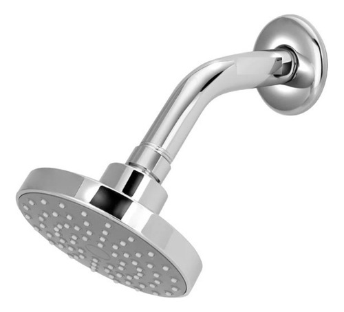 Chuveiro Ducha Flatt Redondo Articulada Aquecedor Solar Gás Acabamento Cromado Brilhante Cor Cromado