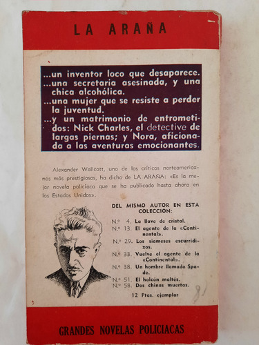 La Araña. Por Dashiell Hammett.