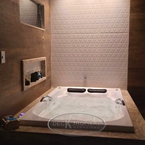 Banheira Dupla De Fundo Anatômico 1.80x1.20 Com Hidromassagem Cromoterapia E Aquecedor Moto Bomba Envio Para Todo Brasil