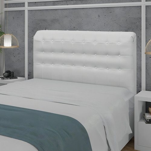 Cabeceira Casal 140cm Dama New Plus Branco Fdwt