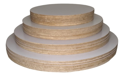 Cake Board Mdf 3mm Redondo 20 25 E 30 Cm Kit Com 30 Un