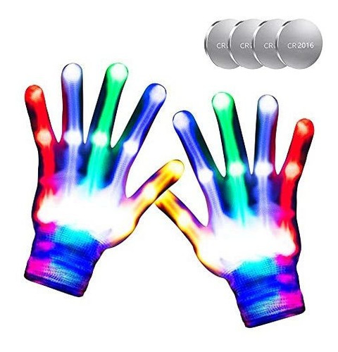 Accesorio Disfrace - Rongge Flashing Led Gloves Cool Fun Fin