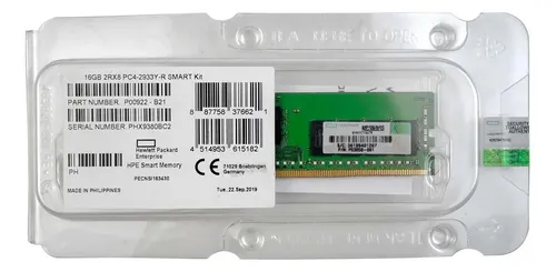 Memoria RAM HPE 16GB PC4-2933Y-R para Servidores