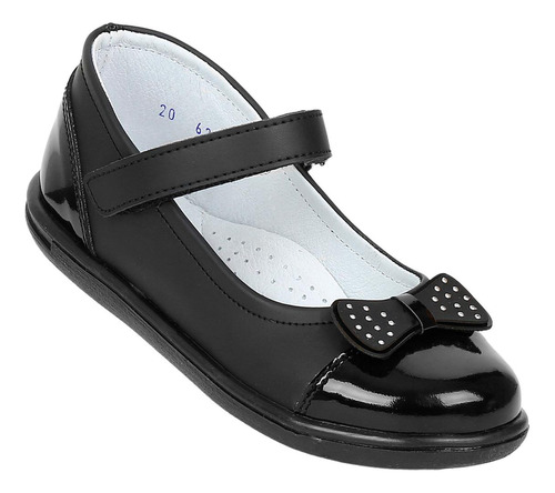 Zapato Escolar Niña Dominiq Negro 11902506 Tacto Piel