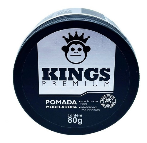 Kit Pomada Modeladora Kings 80g Extra Forte Incolor 10un
