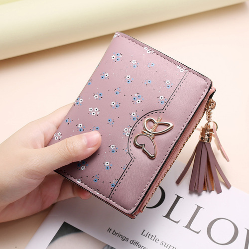 Cartera Corta Con Cremallera Y Hebilla De MĂșltiples Tarjetas