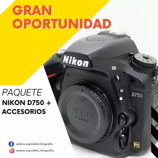 Imperdible. Nikon D750 Con Accesorios - Paquete Exclusivo