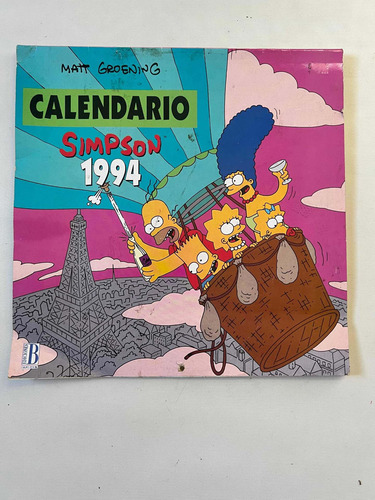 Calendario 1994 Los Simpsons Súper Coleccionables!!!! (Usado)