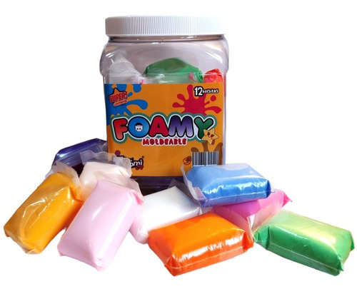 Foamy Moldeable, 12 Pz, Colores Surtidos