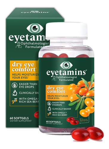 Eyetamins Dry Eye Comfort - 60 Softgels - Oftalmólogo - Form