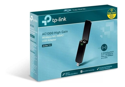 Adaptador Tp-link Usb Wireless Mu-mimo Ac1300 Archer T4u V3