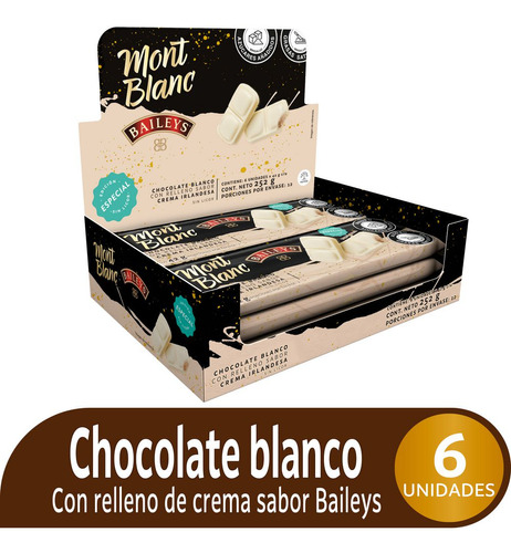 Chocolatina Montblanc Bayleys 42gr Cj 6u - g a $110