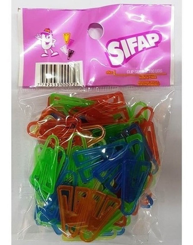 Clips Sifap Plastico Gusti Bolsa X 100 Unid.