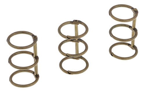 3 Anillos Para Encuadernar Hojas Individuales De Metal, 3 A