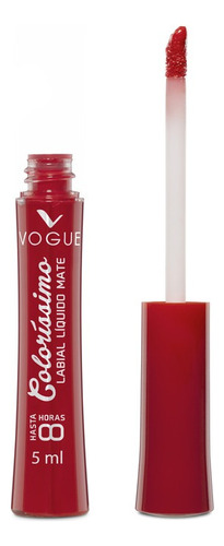 Labial Liquido Vogue Indeleble Larga Duración Colorisimo 5ml Amaranto Matte