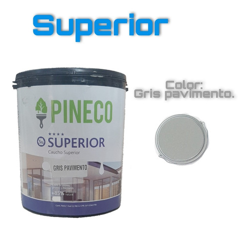 Pintura Superior Clase B Gris Pavimento Mate - Galón