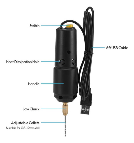 Taladro Para Hacer Joyas, Juego De Taladros Usb Eléctricos