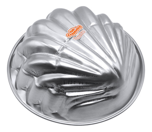 Molde Para Gelatina De Aluminio, Forma De Concha, 24x8.5cm Color Gris