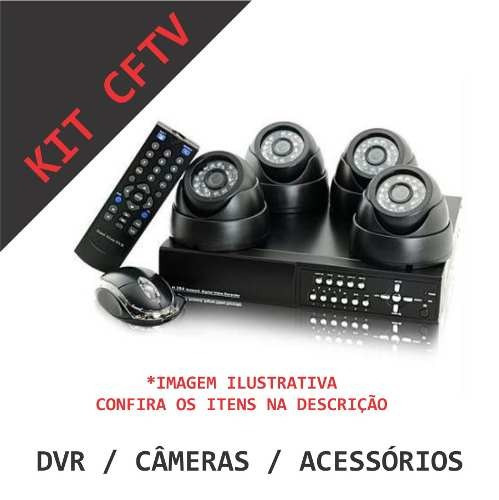 Kit Completo Cftv Dvr Cameras Acessorios Monte O Seu