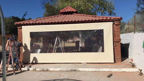 Toldo Lona Cortina Con Ventana 2.0x2.3 Y Kit Enrollable Ch