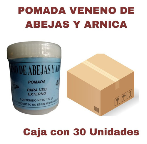 Pomada Veneno De Abejas Y Árnica Pack 30 Unidades 