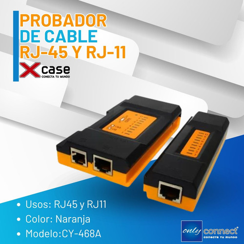 Probador De Cable De Red Rj45 Y Rj11 Xcase