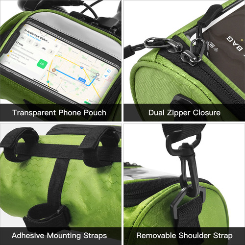 Bolsa Para Manillar De Bicicleta Con Soporte Para Teléfono Y