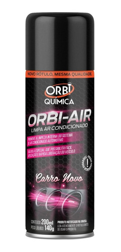 Spray Higienizador Limpa Ar Condicionado Orbi Carro Novo 