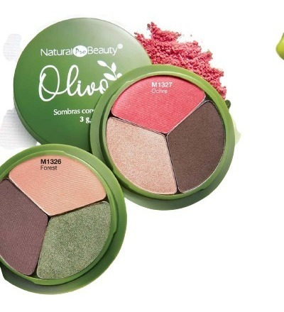 Trio De Sombras Compactas Con Aceite De Olivo Veganas